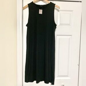J Jill Wearever Collection Stretch Jersey Knit Sleeveless Mini Black Dress M NEW